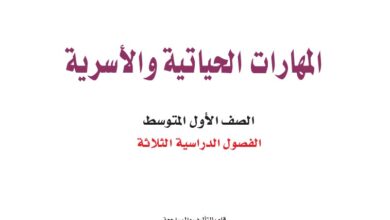 اختبار المهارات الحياتية والاسرية اول متوسط مسارات الفصل الاول 1446