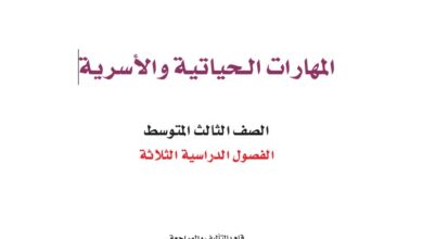 اختبار المهارات الحياتية والاسرية ثالث متوسط مسارات الفصل الاول 1446