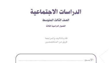 اختبار الدراسات الاجتماعية ثالث متوسط مسارات الفصل الاول 1446